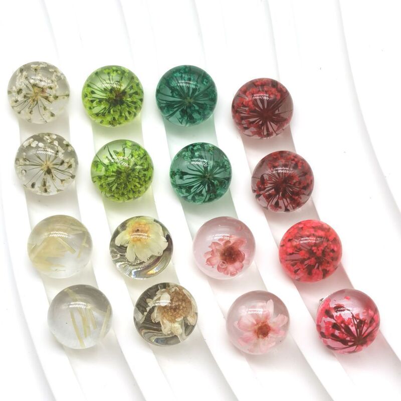 National Style Imitation Jade Flower Transparent Button Cheongsam Plate Buckle Retro Tang Suit Han Dynasty Button Resin Jade Bead Decorative Button