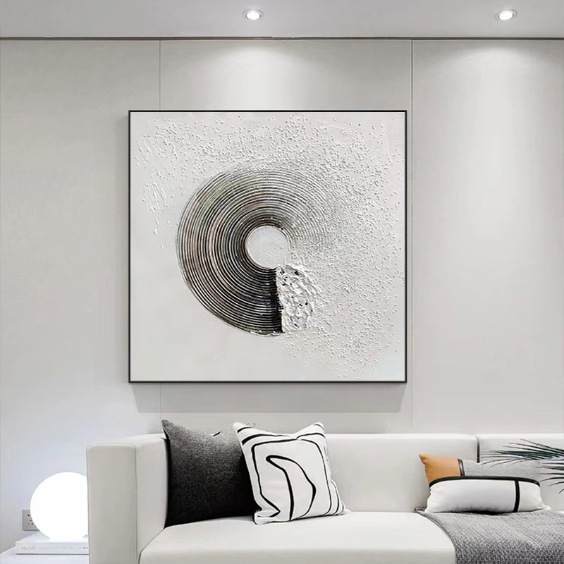 抽象装饰画方形现代简约酒店样板间挂画轻奢客厅玄关餐厅卧室壁画