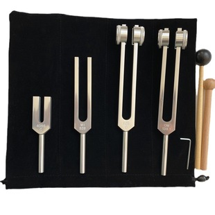 Factory direct aluminum alloy tuning fork set Crystal 4096 mi 528 128 om 136.1 OM tuning fork multicolor