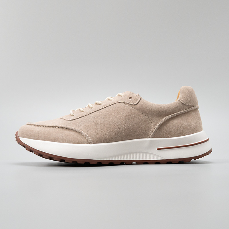 024-2 Light Velvet Lightweight Business Sports Casual Versatile Design Trendy Shoes Cowhide Men's Casual Sports Leather Shoes