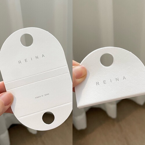 Korean high-end jewelry cardboard hairpin card hair ring folding card small hairpin black and white packaging cardboard can be hung cardboard