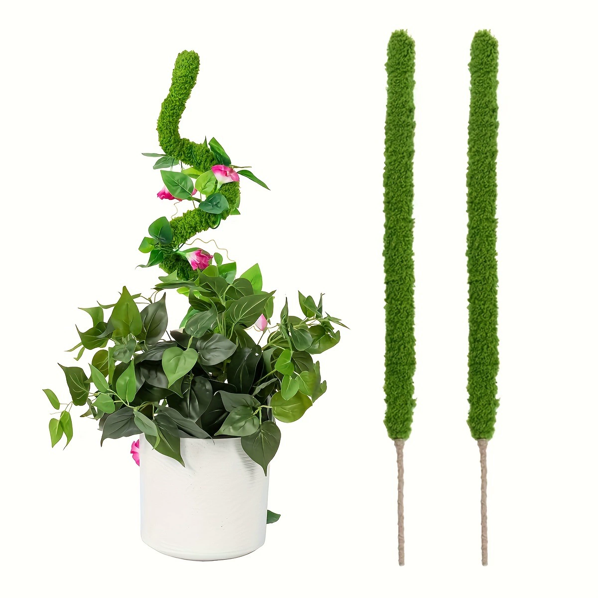 Искусственный моховый стержень из зеленой шерсти и алюминиевого стержня способствует росту растений