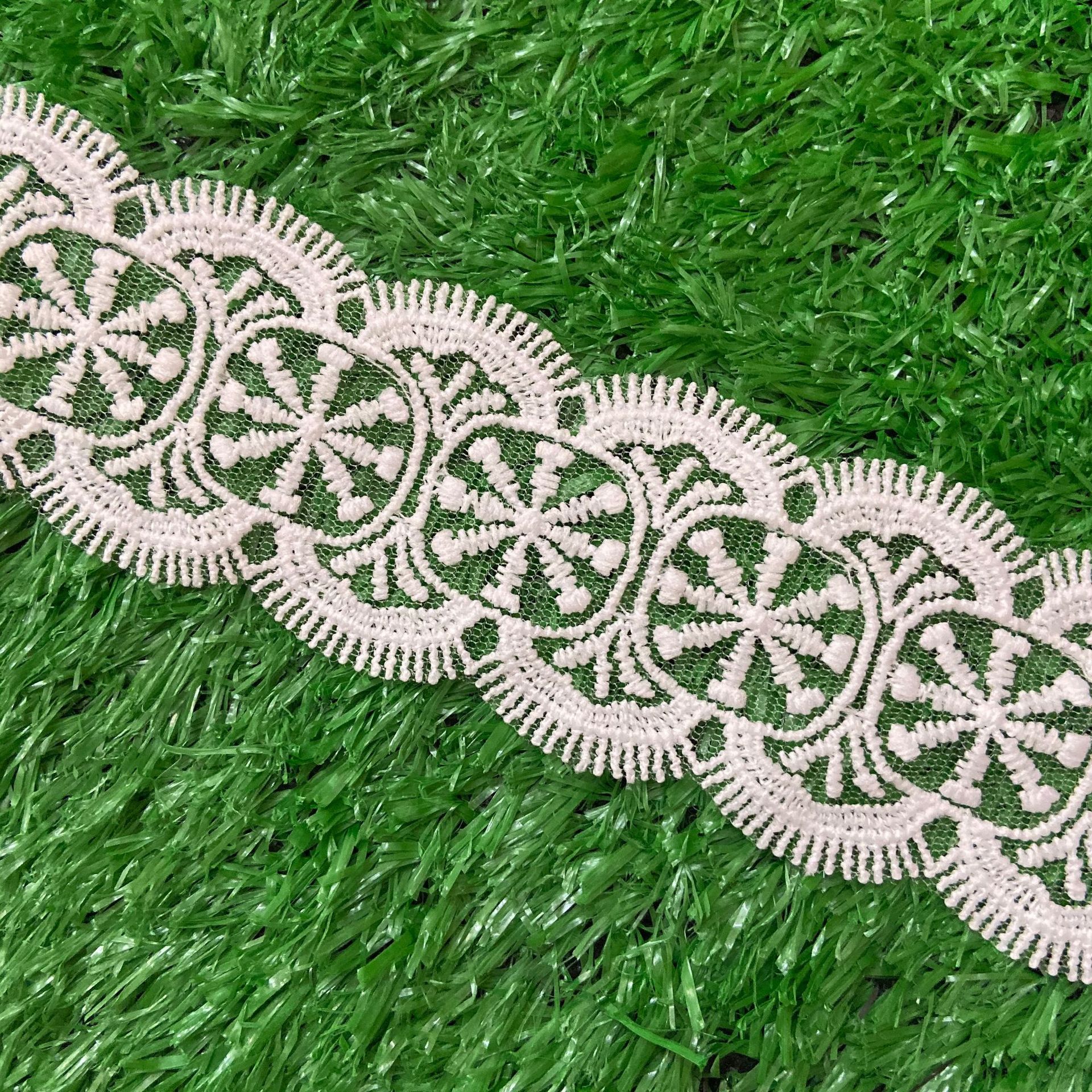 洛丽塔裙摆网纱花边 网布刺绣牛奶丝花边条码DIY洋装芭比娃娃辅料