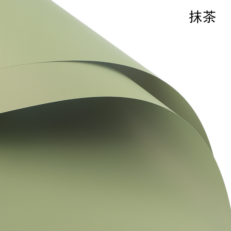 Papel liso de color sólido de estilo coreano papel de regalo de flores papel mate impermeable translúcido papel de ramo papel de embalaje floral material de papel