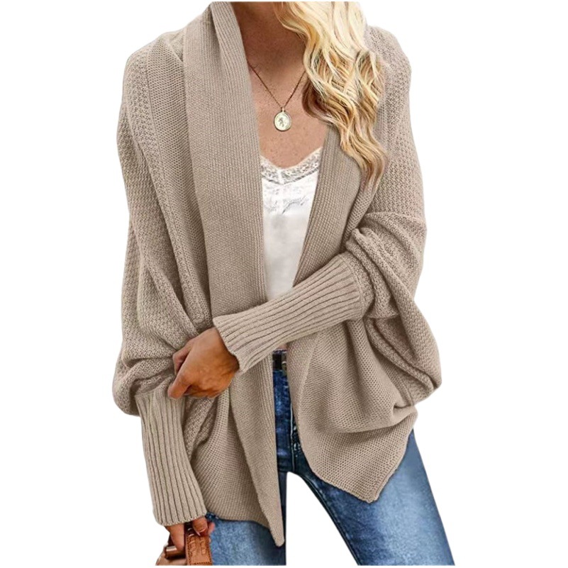 Europa y América transfronteriza Amazon AliExpress de punto chal suéter Batwing manga más tamaño de punto cardigan suéter abrigo