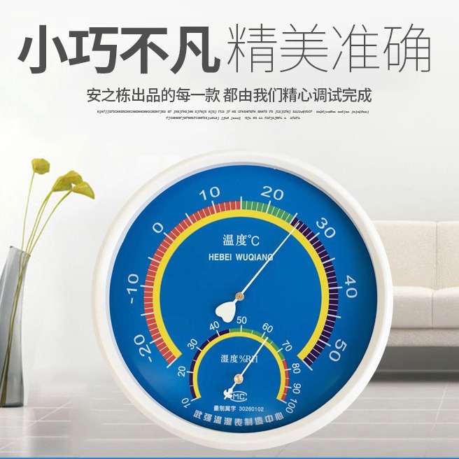 安之栋GJWS-B1温湿度计室内大棚实验室温湿表温度计直径20厘米