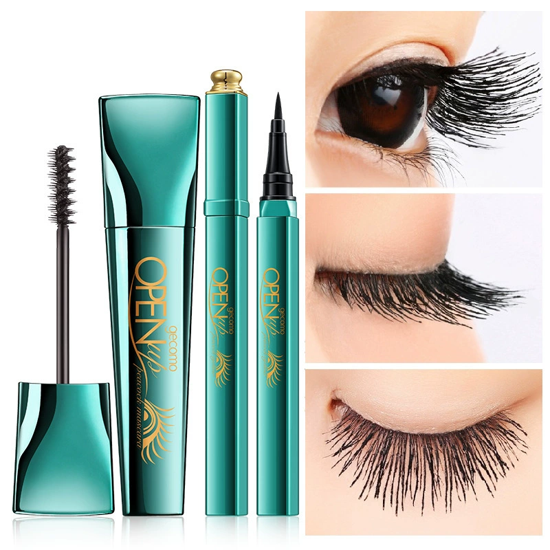 Mascara, eye pencil, liner, curling lengthening set, no smudge