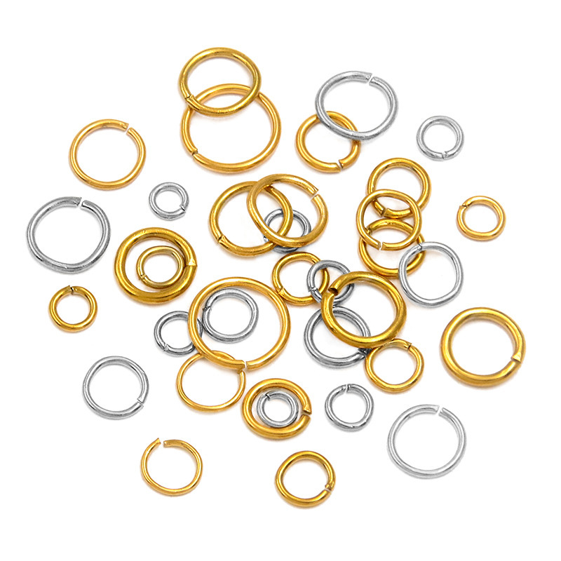 3-12mm 2-Color Vacuum Electroplated Stainless Steel Closed Rings DIY Jewelry Accessories Bracelet Necklace Connecting Rings