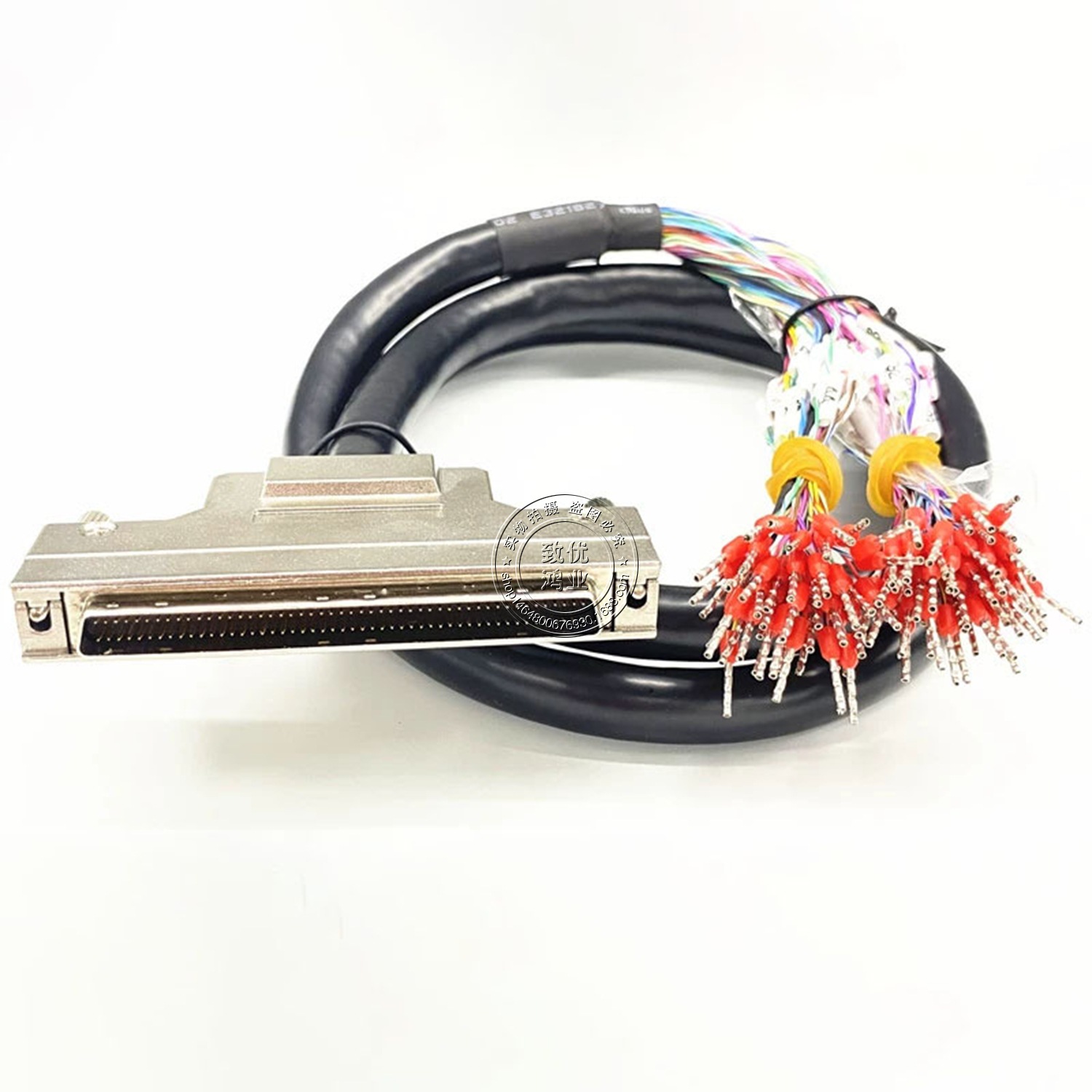 SCSI-HPDB100公头铁壳带数字编号压O型端子DB型单头转接线/分线器