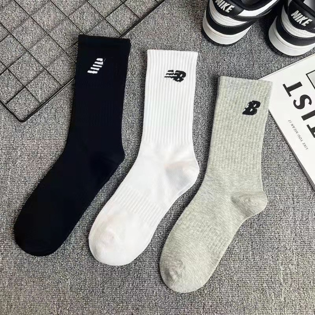 Spring and Summer New Cotton Socks with Embroidery, Massage Sole, Casual Fashion Trendy Versatile Outdoor Sports Fitness Running Socks