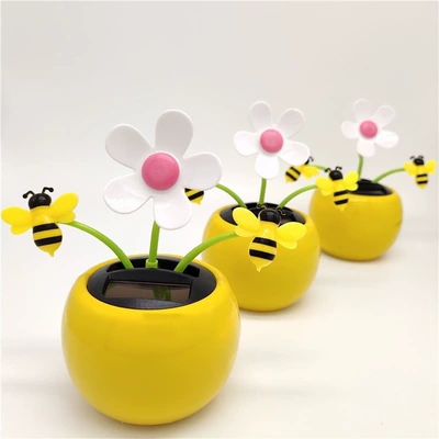 Car ornaments Solar-Powered Apple Flower Three-Flower Sunflower - 3