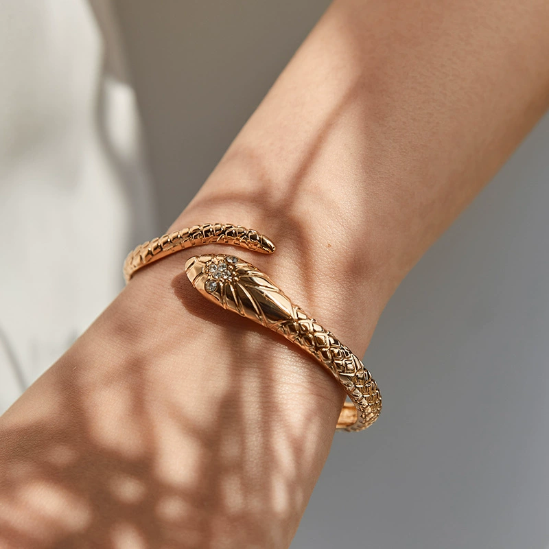 Minimalistic retro metal bracelet, jewelry, European style, high-quality style