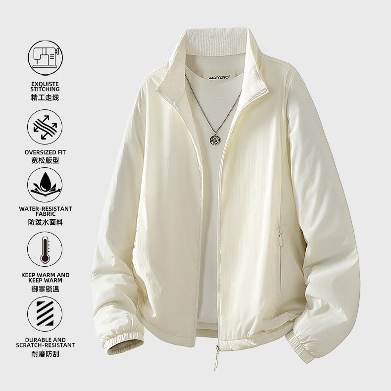 Lightweight cotton jacket for men and women, outdoor thermal technology aerospace cotton, fashionable autumn and winter mountaineering cotton coat, plus-size light jacket