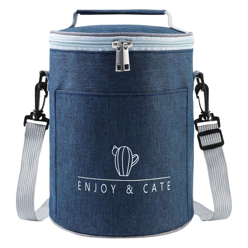 Ronda aislado lonchera bolsa térmica bolsa grande de aluminio grueso bolsa de almuerzo Portátil Bolsa de almuerzo para el trabajo