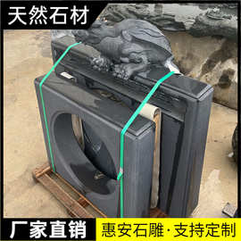 高档石雕吸水兽茶桌腿大理石避水兽桌脚办公室创意石头茶桌茶台茶