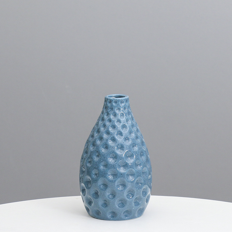 Cerámica creativa Polka Dot arte florero cerámica muebles para el hogar sala de estar decoración simple flor húmeda y seca Comercio exterior Exportación