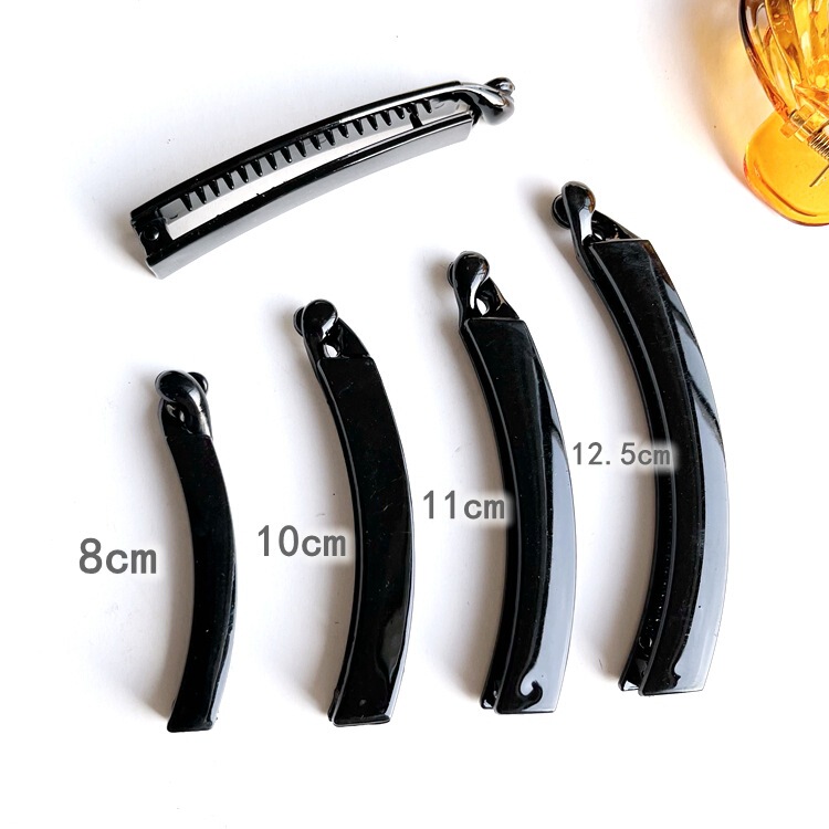 Small large banana clip plastic vertical clip black multi-size handmade bow DIY accessories material