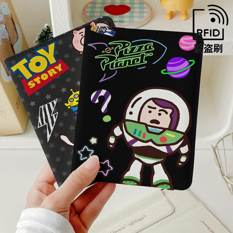 Toy Story Passport Holder, Document Bag, Protective Cover, Multi-Functional Card Holder, Portable Storage for Overseas Travel, Ticket Storage
