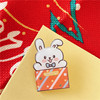 Cartoon Christmas small bell, brooch, badge, accessory for elementary school students, Birthday gift