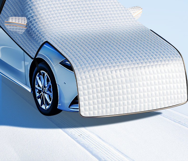 Car Cover, Universal Anti-Frost and Snow-Proof Half-Cover Car Cloth, Front Windshield Anti-Freeze Cover, Winter Snow Cover