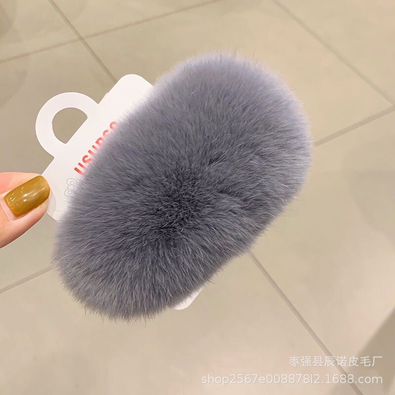 毛皮ヘアクリップ韓国インリアルレッキスウサギの毛かわいいぬいぐるみヘアクリップ毛皮 bb クリップインターネット有名人のヘアアクセサリー子供のヘアアクセサリー|undefined