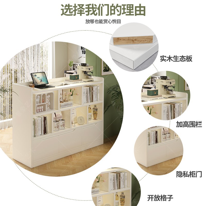 Estante para libros de madera maciza de piso a techo, estante de exhibición de almacenamiento de rejilla múltiple para el hogar, dormitorio, armario bajo junto a la cama, estantería con puerta