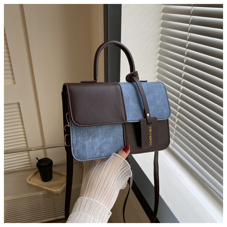 Women's Contrast Colour Small Square Crossbody Bag For Everyday_voghion.com