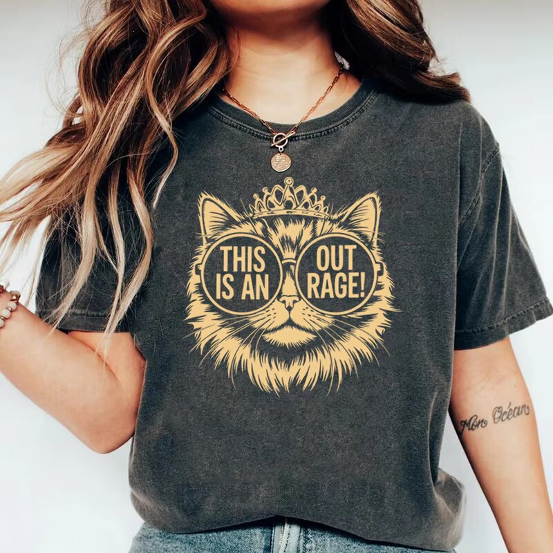 Cross-border European and American trendy men's t-shirt, Geek Cat Carl Donut t-shirt top, fantasy men's clothing, men's short-sleeve t-shirt