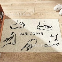 入戶門地墊門口pvc絲圈防滑墊入戶門墊進門腳墊家用可裁剪墊子ins