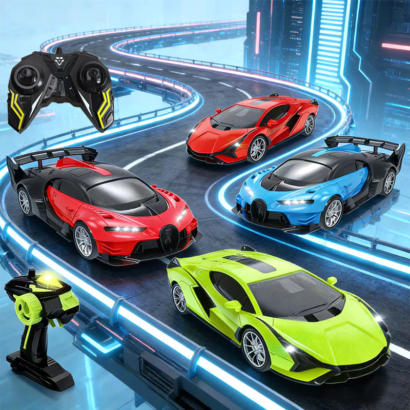 1:24 Children's Four-Way Remote Control Car, Rechargeable Remote Control Sports Car, Realistic Drift Racing Car Model, Street Stall Toy for Boys