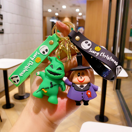 Cross-border new Halloween doll keychain chain exquisite doll backpack car pendant pendant couple small gift