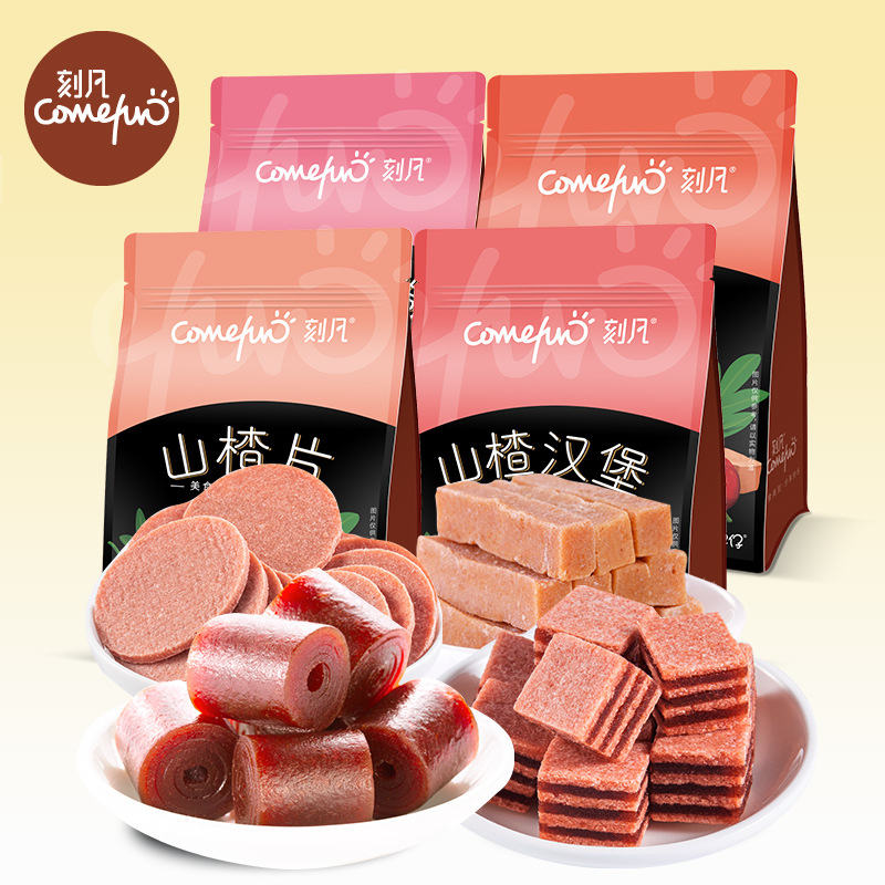 Kefan fresh dried hawthorn fruit 500g bagged casual snacks hawthorn ball burger hawthorn strips candied fruit wholesale and delivery