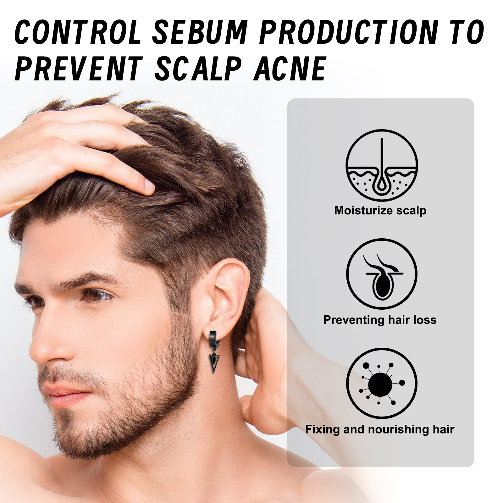 West&Month anti loss spray improves hairline density, strengthens hair, nourishes root, moisturizes hair_voghion.com