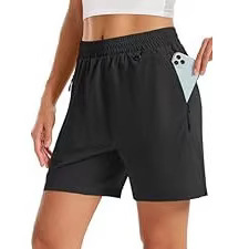 European and American Style Women's 5inch Hiking Shorts Quick-Dry Lightweight Upf 50+ with Pockets for Fitness and Sports European and American Style Women's 5inch Hiking Shorts Quick-Dry Lightweight Upf 50+ with Pockets for Fitness and Sports