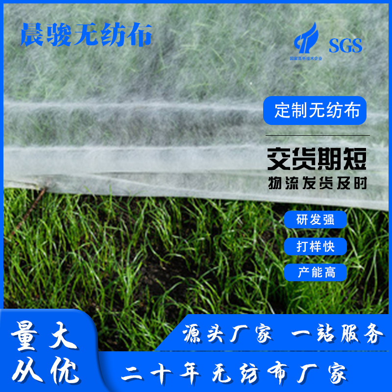 批发绿色农用防尘布 草籽草坪夏季园林护坡边坡绿化盖土网无纺布