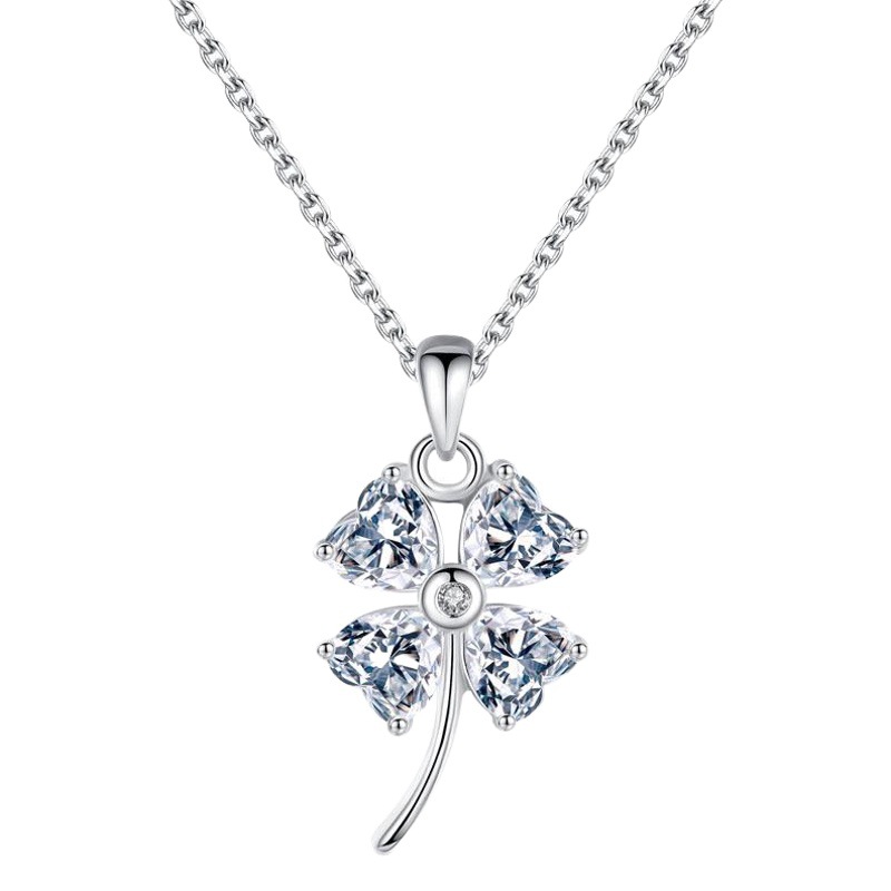 Trébol collar femenino s925 plata esterlina clavícula cadena popular Red ins simple estilo frío nicho regalo para los amigos
