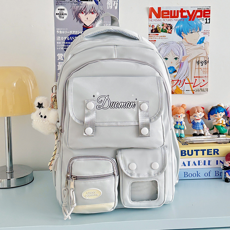 Mochila Escolar para Computadora de Nylon, Transpirable para Escuela
