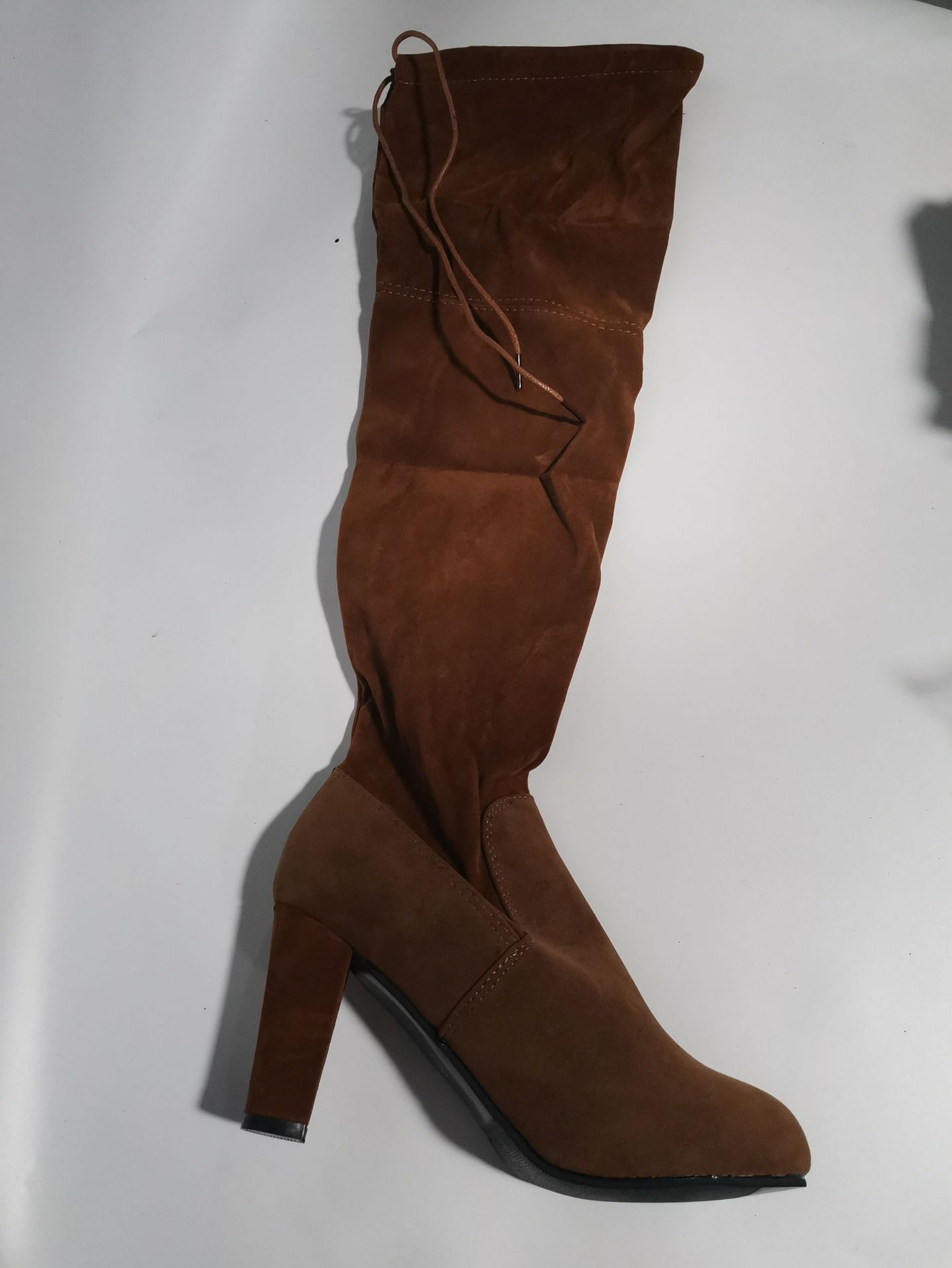 New high boots Over the knee boots chunky high heels Plus size high boots_voghion.com