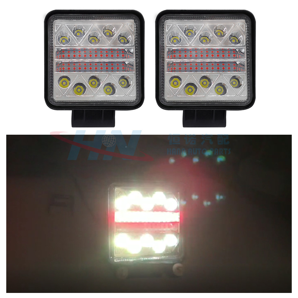 Coche trabajo luz cuadrado LED trabajo luz camión fuera de carretera vehículo intermitente luz de trabajo