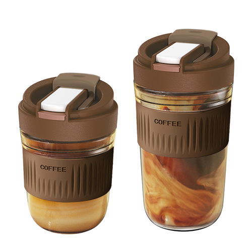 Double Drink Glass Water Cup Women Portable Straw Cup, Cup Ins Style Cute Soy Milk Milk Coffee Cup Travel Cup