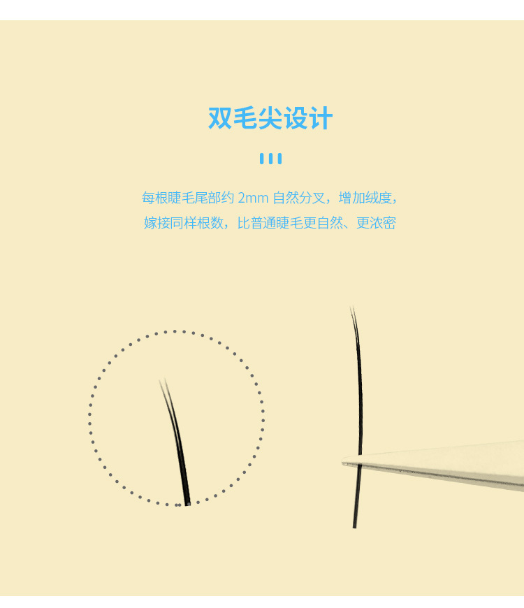 单根扁毛 双尖扁毛 单根扁毛 双尖扁毛