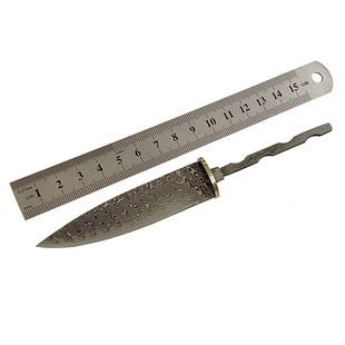 New Damascus Knife Embryo Blade Incense Knife Embryo Fruit Knife Embryo Desktop Box Opener Embryo DYI Production 018