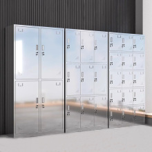 304不锈钢更衣柜车间员工换衣柜无尘不锈钢储物柜食品厂更衣柜