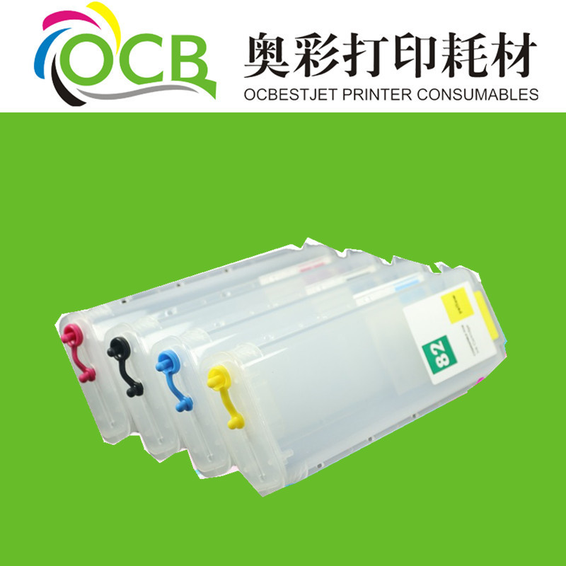 兼容惠普HP 82填充墨盒带永久贴片适用HP Designjet510可填充墨盒
