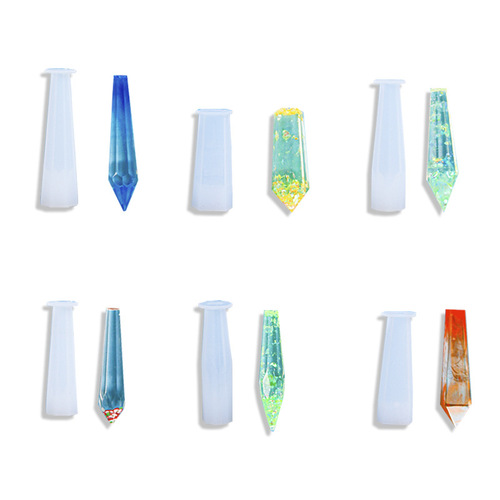 Proud diy glue mold 6 three-dimensional pendulum silicone mold Amazon new mirror jewelry