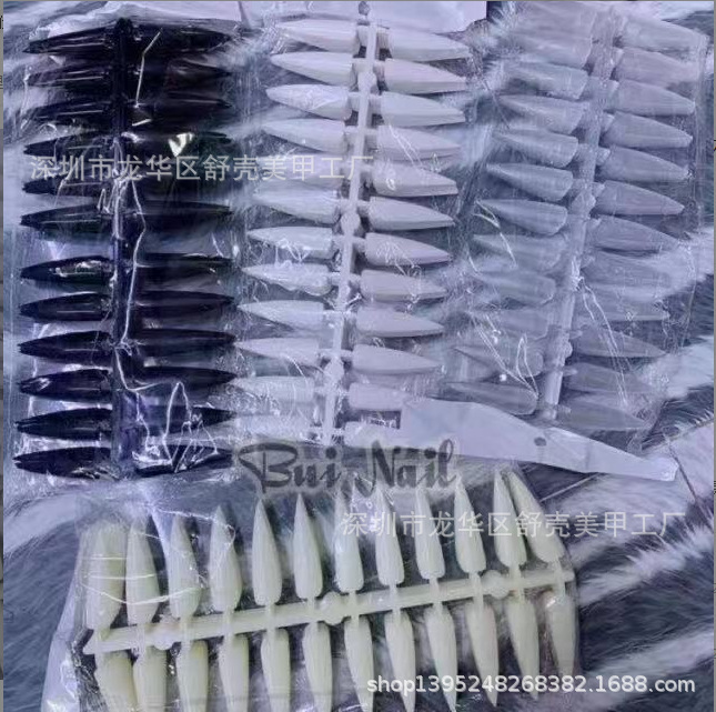 Nail Color Card, Special Nail Polish for Pointed Nails, Long Nail Color Board, Salon Nail Natural Transparent Color 240 Colors