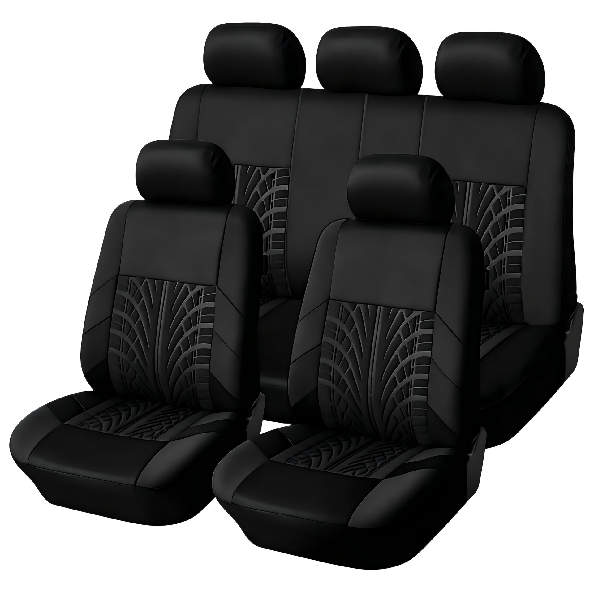 Cross-Border Hot-Selling Tire Pattern Embossed Knitted Fabric Four-Season Universal Car Seat Cover and Cushion Manufacturer Wholesale Amazon