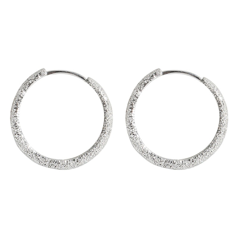 Pendientes grandes de plata de ley 925 para mujer, estilo aro, lujo ligero, pendientes de moda nuevos de 2024