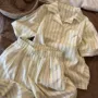 条纹夏季少女新款家居服