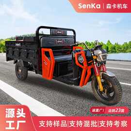 电动三轮车家用拉货摆摊载重家用电瓶车工厂钢板三蹦子电车